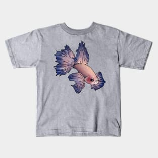 Purple and pink fish Kids T-Shirt